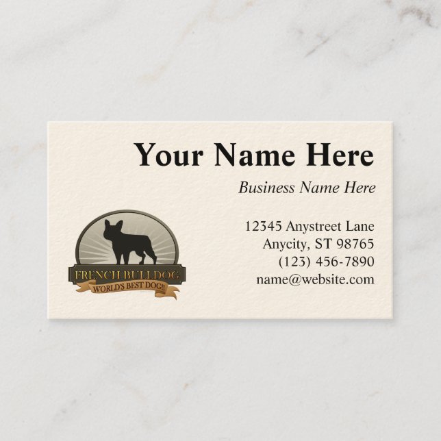 French Bulldog Business Card (Front)