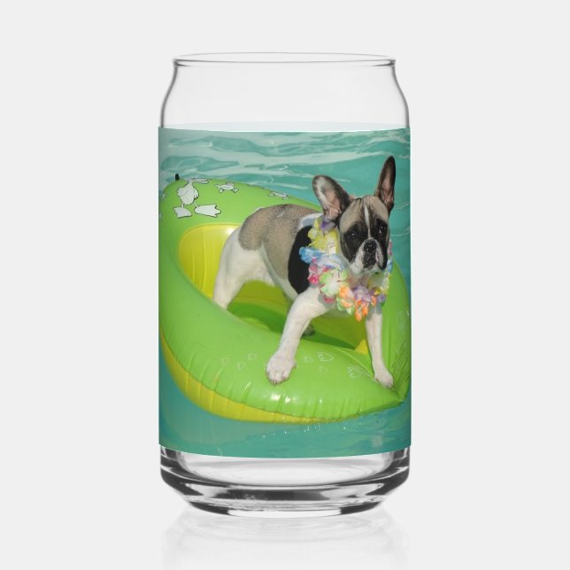 French bulldog can glass (Front)