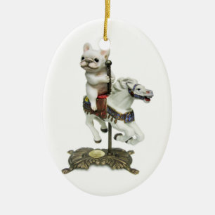 French Bulldog Carousel Ceramic Tree Decoration