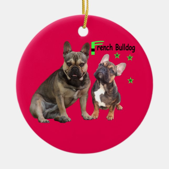 French Bulldog Ceramic Ornament (Front)