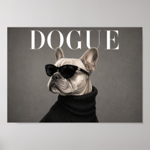 French Bulldog Chic Fashion Dog Art Print