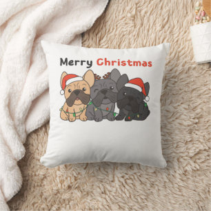 French Bulldog Christmas Animals Cute Dogs Cushion