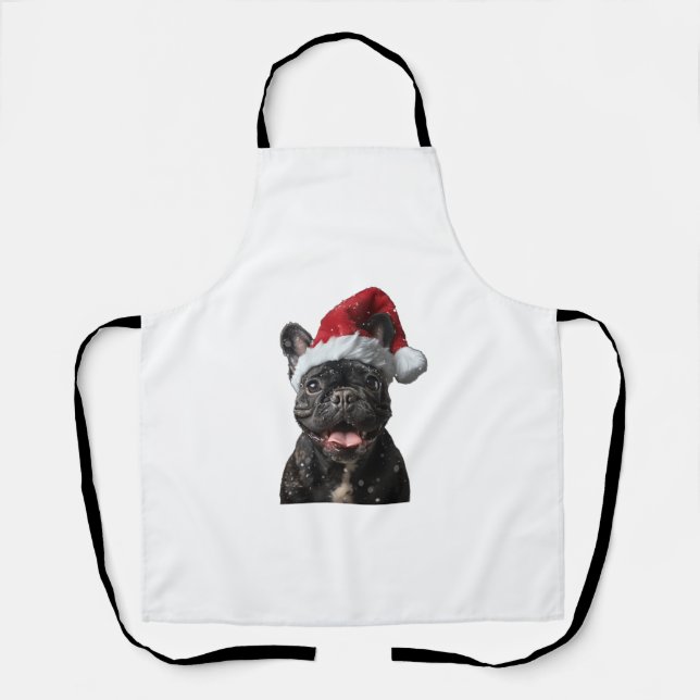 French Bulldog Christmas  Apron (Front)
