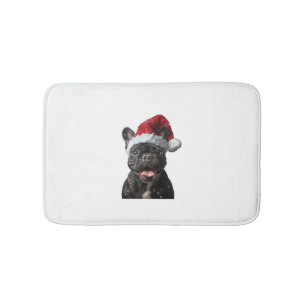 French Bulldog Christmas  Bath Mat