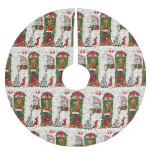 French Bulldog Christmas  Brushed Polyester Tree Skirt