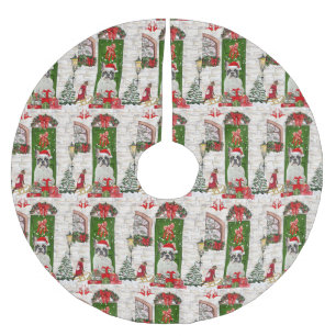 French Bulldog Christmas  Brushed Polyester Tree Skirt