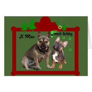 French Bulldog Christmas card