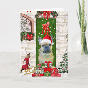 French Bulldog Christmas  Card