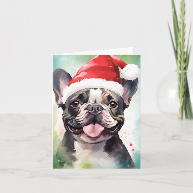 French Bulldog Christmas Card (Front)