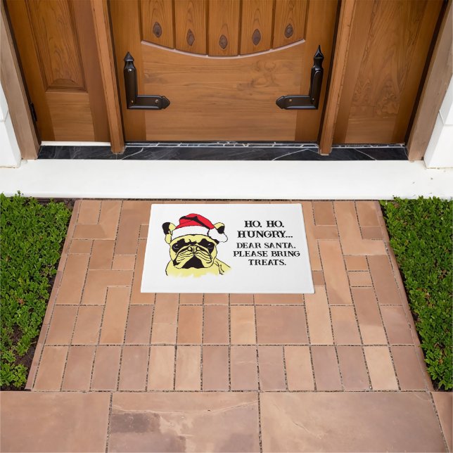 French Bulldog Christmas Cartoon Door Mat (Outdoor)