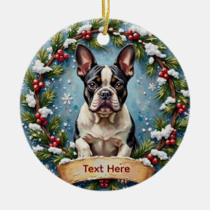 French Bulldog Christmas Ceramic Tree Decoration