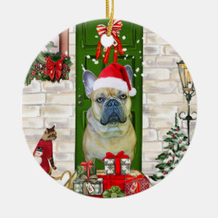 French Bulldog Christmas Ceramic Tree Decoration