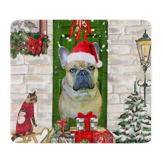 French Bulldog Christmas   Cutting Board (Front)