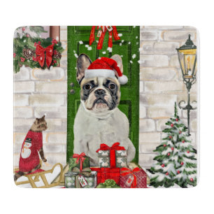 French Bulldog Christmas  Cutting Board