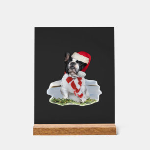 French Bulldog Christmas Day Holidays Gifts Classi Acrylic Sign