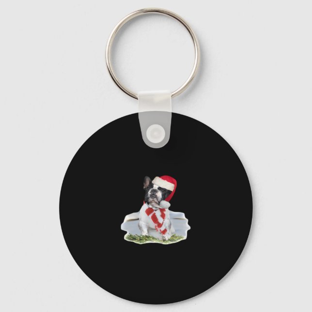 French Bulldog Christmas Day Holidays Gifts Classi Key Ring (Front)