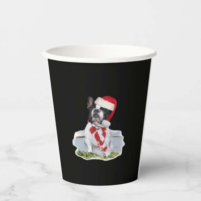 French Bulldog Christmas Day Holidays Gifts Classi Paper Cups (Front)