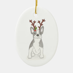 French bulldog Christmas decoration