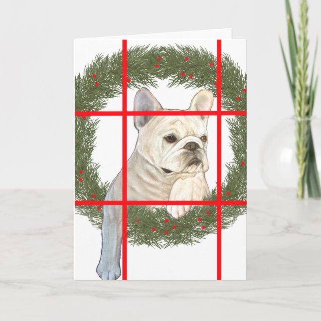 French Bulldog Christmas Design Holiday Card (Front)