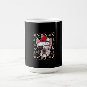 french bulldog christmas dog santa with hat gift coffee mug