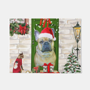 French Bulldog Christmas Doormat