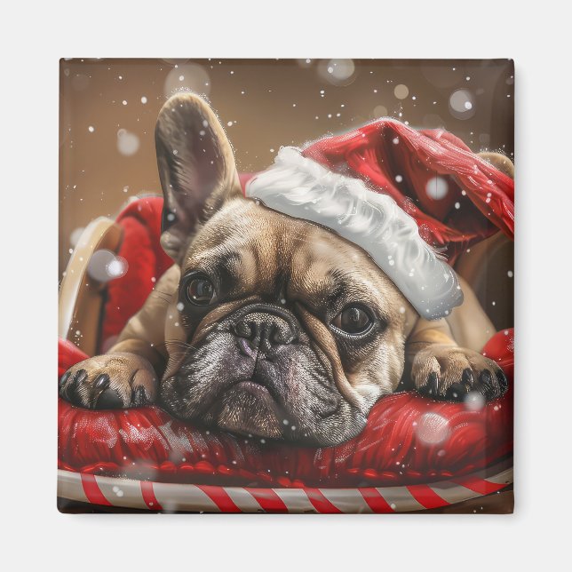 French Bulldog Christmas Festive  Magnet (Front)