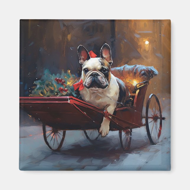 French Bulldog Christmas Festive Season Magnet (Front)