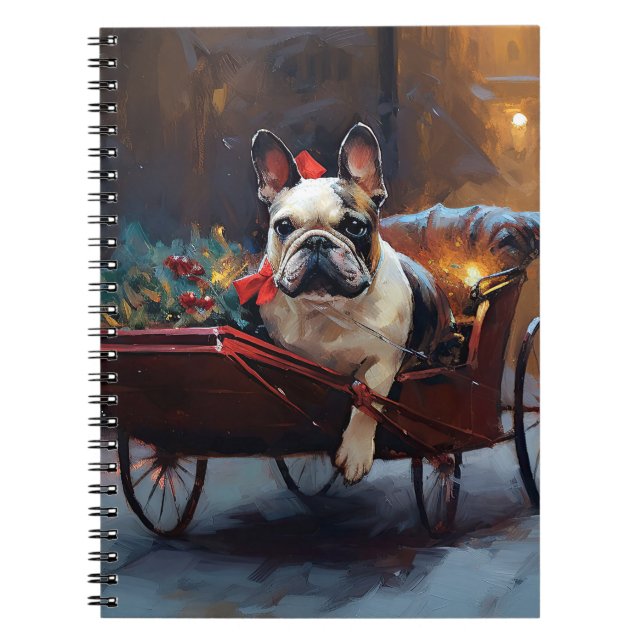 French Bulldog Christmas Festive Season Notebook (Front)
