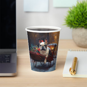 French Bulldog Christmas Festive Season Paper Cups