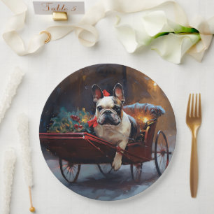 French Bulldog Christmas Festive Season Paper Plate
