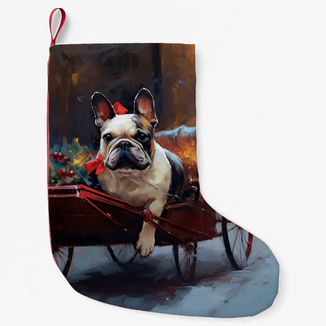 French Bulldog Christmas Festive Season Small Christmas Stocking (Front)