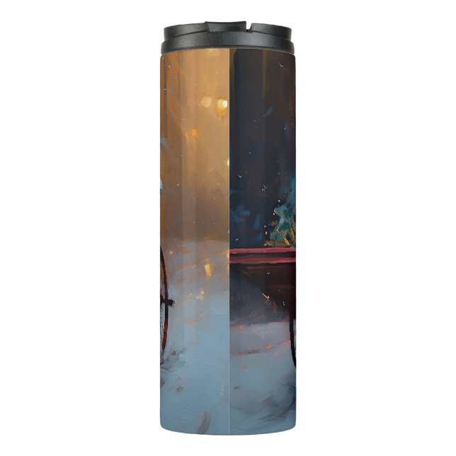 French Bulldog Christmas Festive Season Thermal Tumbler (Back)