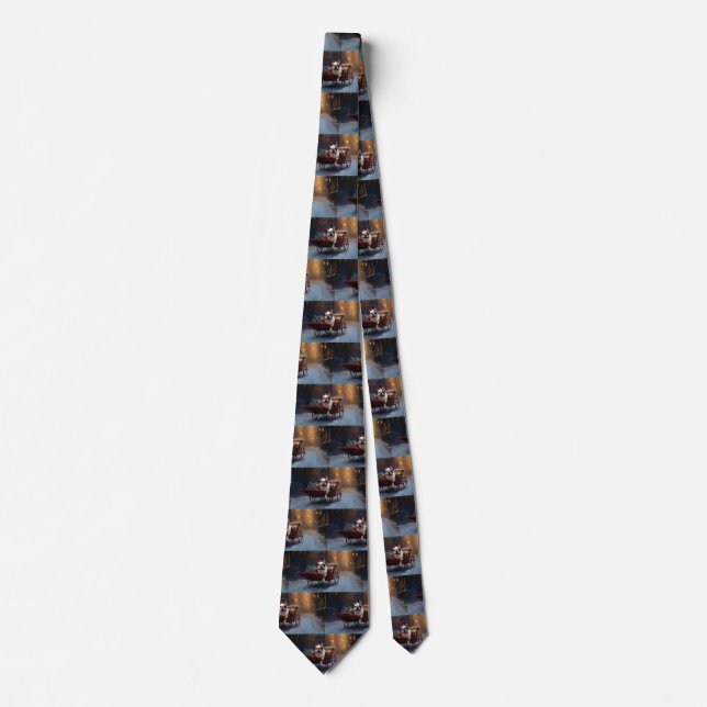 French Bulldog Christmas Festive Season Tie (Front)