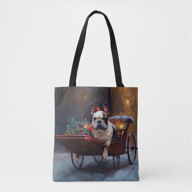 French Bulldog Christmas Festive Season Tote Bag (Front)