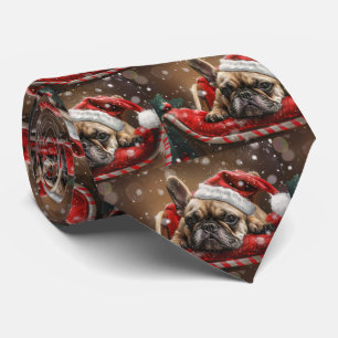 French Bulldog Christmas Festive  Tie
