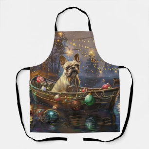 French Bulldog Christmas Festive Voyage  Apron