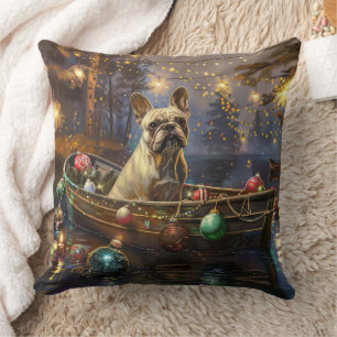 French Bulldog Christmas Festive Voyage Cushion