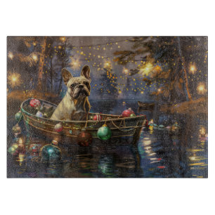 French Bulldog Christmas Festive Voyage  Cutting Board