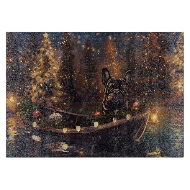 French Bulldog Christmas Festive Voyage Cutting Board (Front)