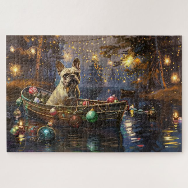 French Bulldog Christmas Festive Voyage  Jigsaw Puzzle (Horizontal)