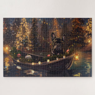 French Bulldog Christmas Festive Voyage Jigsaw Puzzle