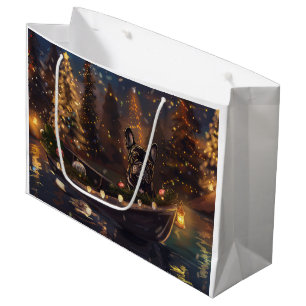 French Bulldog Christmas Festive Voyage Large Gift Bag