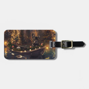French Bulldog Christmas Festive Voyage Luggage Tag