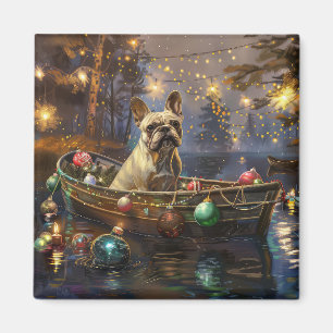 French Bulldog Christmas Festive Voyage  Magnet