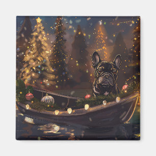 French Bulldog Christmas Festive Voyage Magnet