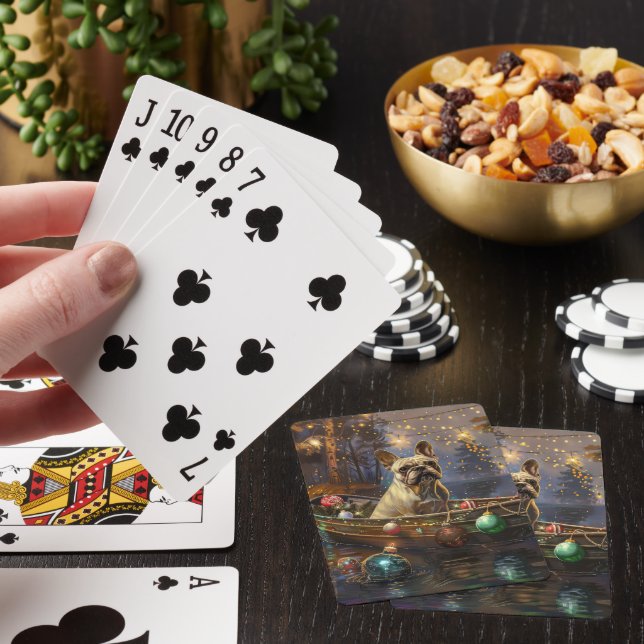French Bulldog Christmas Festive Voyage  Playing Cards (In Situ)