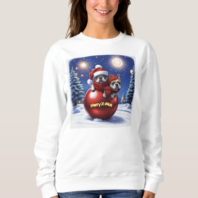 French Bulldog Christmas French Bulldog Sweatshirt (Front)