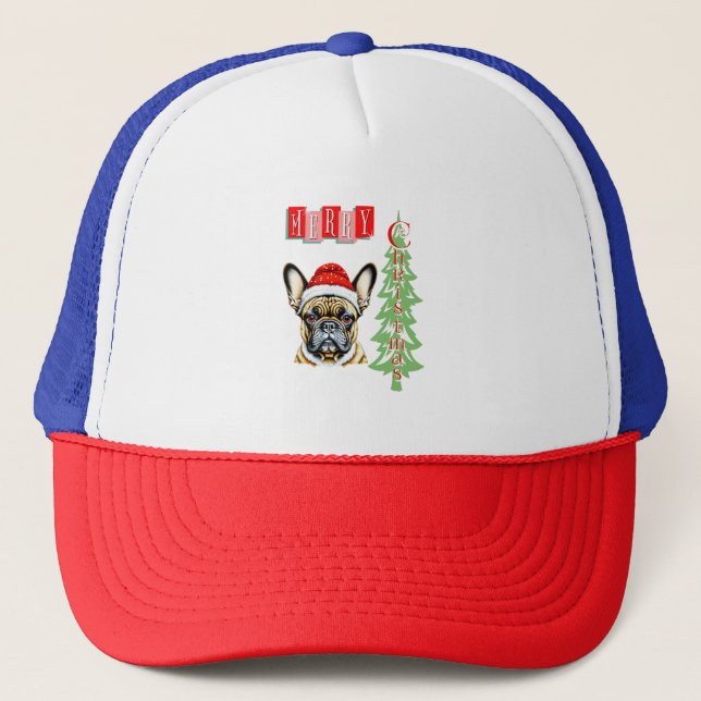French Bulldog Christmas gift   Trucker Hat (Front)