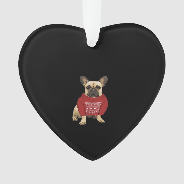 French Bulldog Christmas gifts and christmas sweat Ornament (Front)