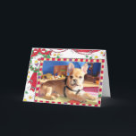 French Bulldog Christmas greeting card<br><div class="desc">A cute little puppy . The pretty French bulldog is in the games room and got her first crockery. The French bulldogge is a small soloist very agile, sporty and awakened. He is a clown among the breeds and extremely loving. The bully is very childish and a faithful family dog....</div>